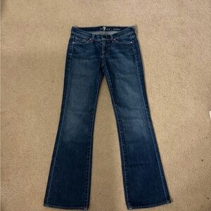 7 For All Mankind Dark Blue Flare Jeans